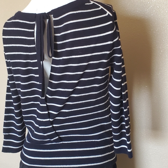 Vince Stripe Cashmere tie back Sweater - Picture 6 of 6